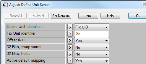 4.7. Modbusslav i TCP/IP-nät Kommunicerar man via TCP/IP använder man istället FBoxen Init Server TCP och samma unitbox som för seriell kommunikation.