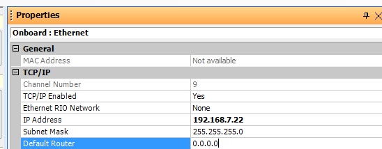 2. Device Configurator Vill man kommunicera med Modbus via TCP/IP behöver man sätta TCP/IP Enabled till Yes och ange ett IP-nummer. Det är de enda inställningar man behöver göra.