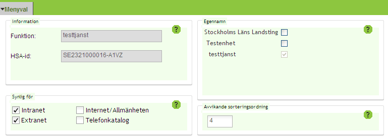 REV: 2014-07-02 42(75) 7 Funktion Detta kapitel vänder sig till Katalogansvarig, Huvudadministratör, Personadministratör och Lokal administratör. 7.1 Skapa funktion Detta avsnitt vänder sig till Katalogansvarig och Huvudadministratör.