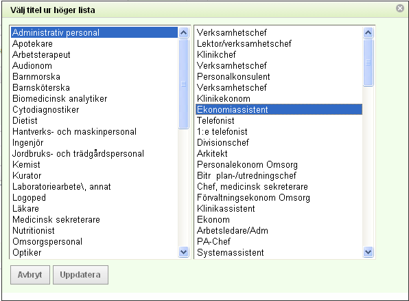 REV: 2014-07-02 51(75) o Synlig för här anges var information om objektet ska visas Intranet synlig för anonyma sökningar mot Sök i EK.