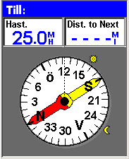 Navigationsfunktioner 5 Din explorist-mottagare har tre olika navigationsskärmbilder som hjälper dig komma till din destination.