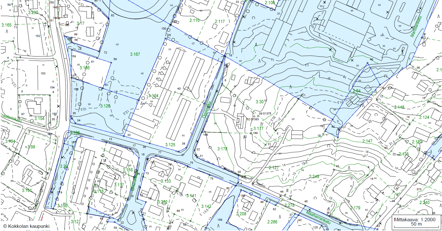 KARLEBY STAD PLANLÄGGNINGSTJÄNSTER 4 Detaljplan I den gällande detaljplanen (fastställts 26.3.1999) är området kvartersområde för fristående småhus (AO) samt park (VP).