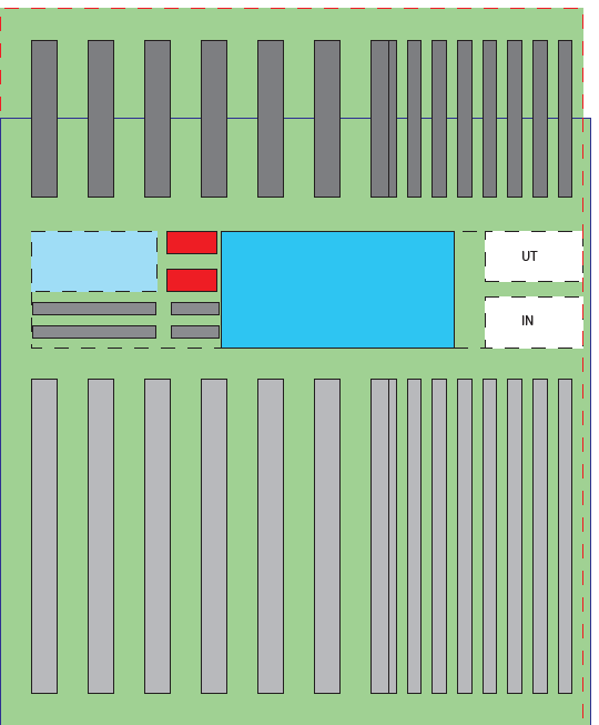 13 4.4.2 Koncept 1 Figur 3 Layout 1 Strategi Plockare plockar fram artiklar till en packningzon.