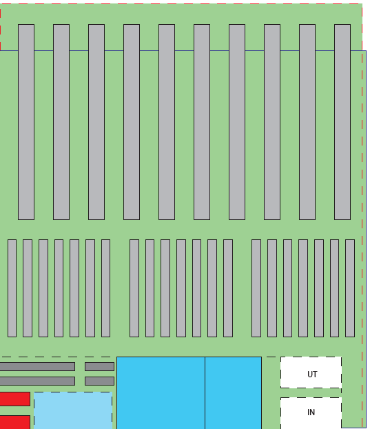 16 4.4.6 Koncept 4 Figur 7 Layout 4 Strategi En plockare tar en orderrad och utför plockning från hyll och pallager. Plockaren förpackar även samma order.