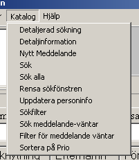 3.2.4 Telefoni-menyn Telefoni-menyn beskrivs i de separata telefonistguiderna. 3.2.5 Katalog-menyn I menyn för katalogfunktioner har Du dessa val.