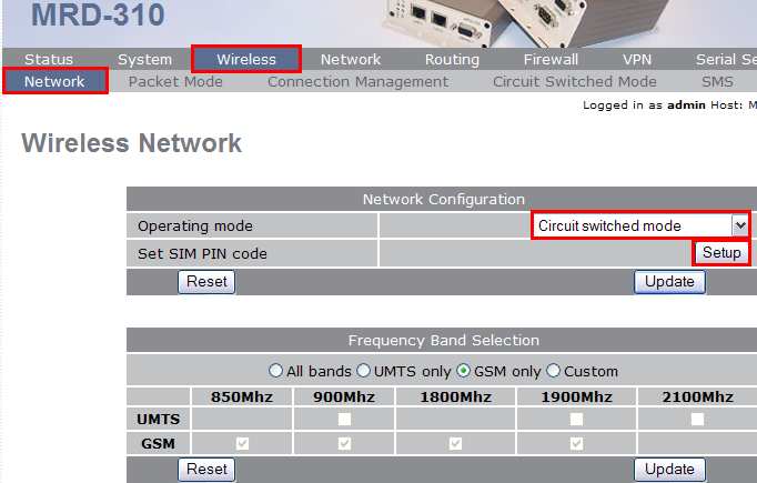 4.1 Inställningar av trådlöst nätverk Gå in på Network under Wireless.