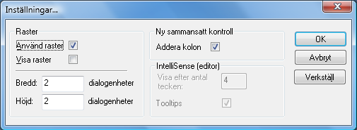 Byt fliknamn. Egna flikar visas och markerat fliknamn kan ändras. Flera fliknamn kan ändras innan man stänger dialogen. TIPS!