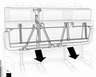 36 Stolar, säkerhetsfunktioner Fällbara säten I en del varianter kan lastutrymmet ökas genom att baksätena fälls upp. Ta bort nackskydden 3 31.
