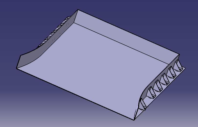 Figur 25: Cad av dockstation Enligt Figur 25 togs en cadmodell för dockstationen fram som detaljlösningsförslag. I denna är dockstationen i sin helhet beskriven gällande materialval och fastelement.