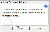 Ny Add-in och Flash version Den nya versionen av Connect kommer att kräva att ni installerar en ny add-in. Dock så kan man strunta i att installera denna och vara med i ett möte direkt i webbläsaren.