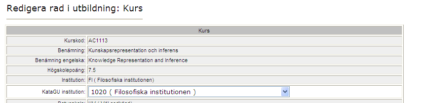 Sortera kurser och kurspaket För kurser och kurspaket kan du ange en sorteringsordning. Sorteringsordningen styr i vilken ordning kurserna/kurspaketen publiceras i den tryckta utbildningskatalogen.