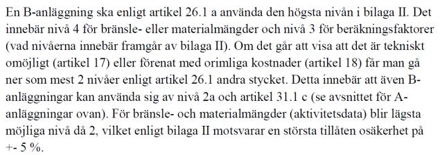 Naturvårdsverket (NV) Emissionsfaktor (ton fossil CO2/ton