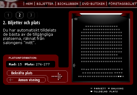 snygg, och det är bra att man har hållt sig till de färger som finns på webbplatsen i övrigt.