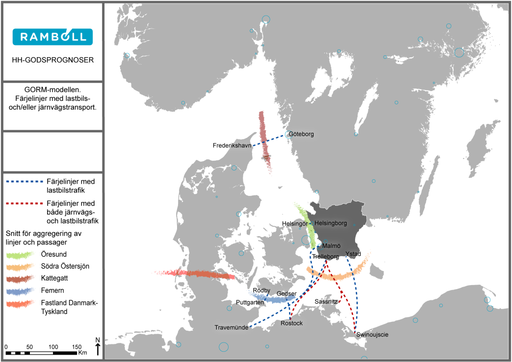 som har stora trängselproblem. Det är därmed inte förvånande att trafikutvecklingen via Rostock/Sassnitz varit snabbare än via Travemünde.