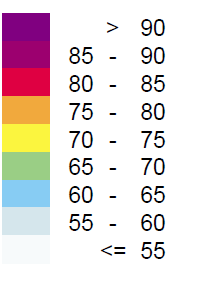 repo001.docx 2012-03-2914 Ekvivalent ljudnivå Maximal ljudnivå Figur 1 Färgskalor använda för redovisning av ljudnivåer.