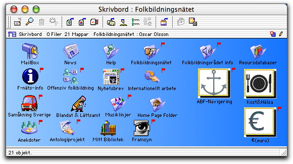 Tack vare den decentraliserade administrationen går det snabbt att till exempel skapa en konferensmiljö för en folkhögskolekurs.