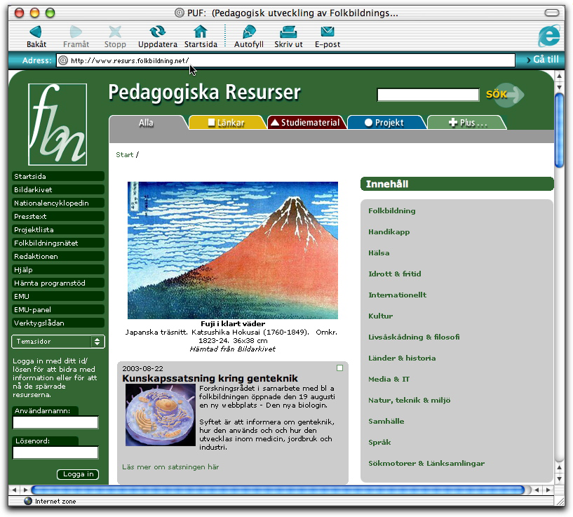 Folkbildningsnätets pedagogiska resurser finns på adressen: www.resurs.folkbildning.net.