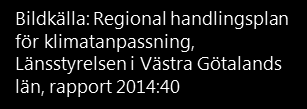 Utgångspunkter vid projekteringen: Vägens dagvattenhantering ska utformas på ett sådant sätt att de förväntade framtida nederbördsmängderna kan