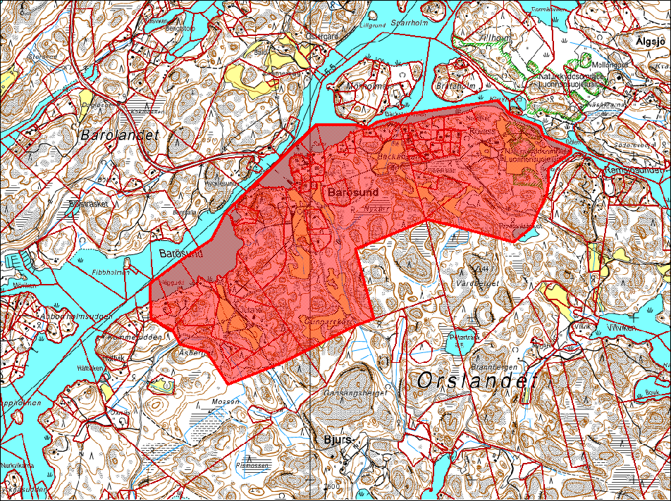 DELGENERALPLANEN ÖVER BARÖSUND I utkastet till delgeneralplan för inre skärgården anvisas att det för byområdet med omnejd i Barösund skall uppgöras en mera detaljerad delgeneralplan.