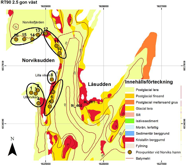 under 1980-talet inom det vattenområde som senare fylldes ut samt inom det nuvarande vattenområdet i nordost (Ref 2).