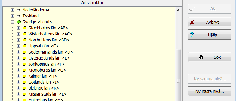 Fliken Grunddata 3 om ort Alternativ 1 ( lättja ): 1. Skriv orten rakt av. 2.