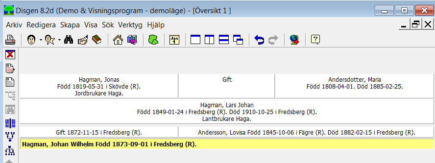 gifte, blir gult (=aktivt)