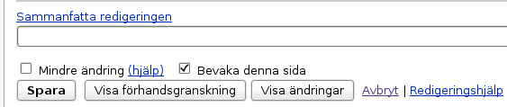 Redigeringsfönster 4. Beskriv dina ändringar Beskriv kort vilka ändringar du gjort i sammanfattningsfältet så att andra enkelt kan se vad du har gjort.