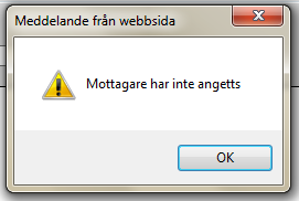 9(15 Bild: [Meddelande från webbsida] visas om obligatoriska uppgifter saknas När meddelandet är sänt visas det direkt hos mottagande enhet. 4.