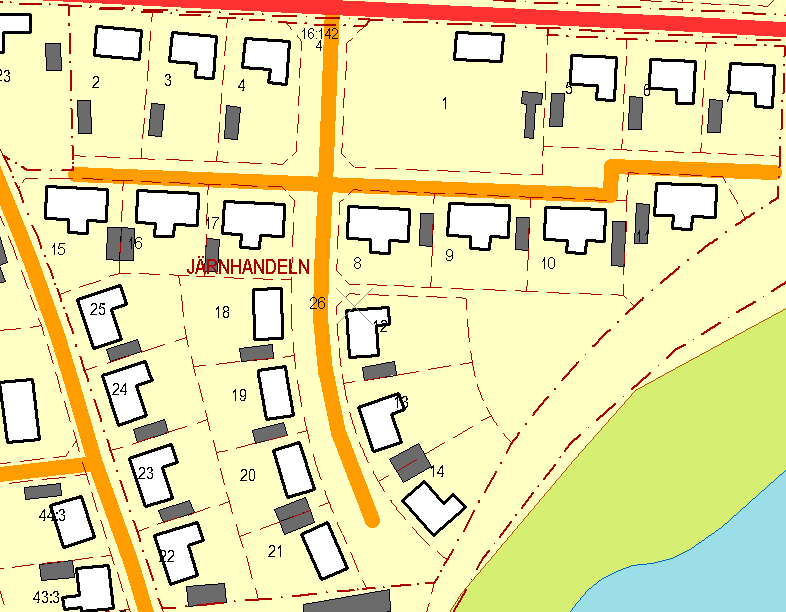 Figur 6.4. Malmö Järnhandeln 26 utgör en kommunikationsfastighet i kvarteret Järnhandeln.