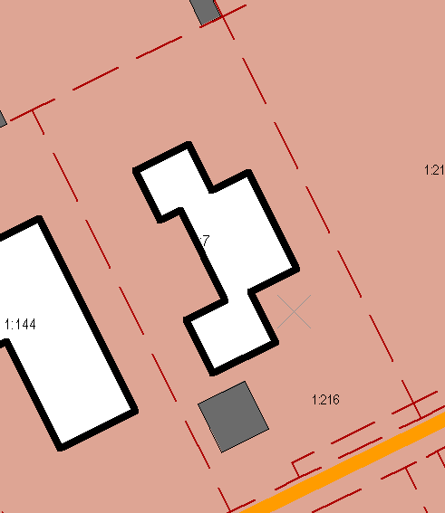 Figur 7.8. I figuren finns Vellinge Höllviken 1:216 markerad. Fastigheten är en 28 kvm stor fastighet som bildades år 2009.