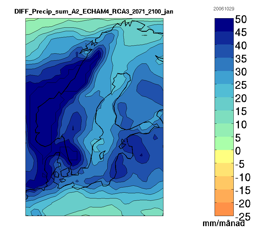 Nederbörd januari 1961-90