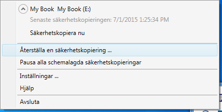 14 Återställa filer I det här kapitlet ingår följande ämnen: Hur återställningsfunktionen fungerar Återställa filerna Hur återställningsfunktionen fungerar Programvaran WD Backup gör det enkelt att