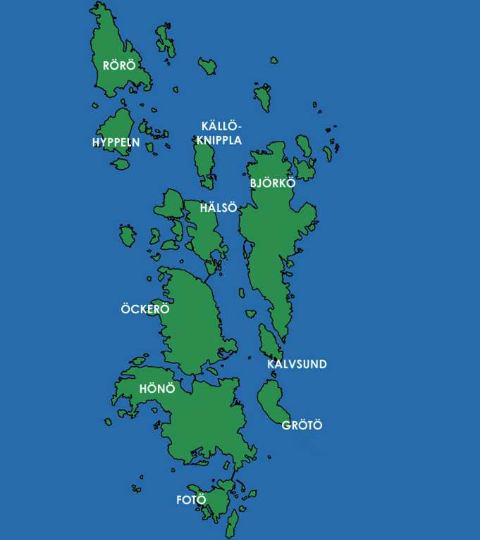 12 250 invånare nare (-4) Hönö: 5056 Öckerö: 3353 Björkö: 1473 Grötö: 96 Kalvsund: