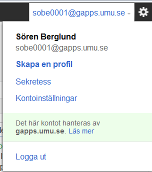 innehåller: Gmail Google Calendar Google Talk