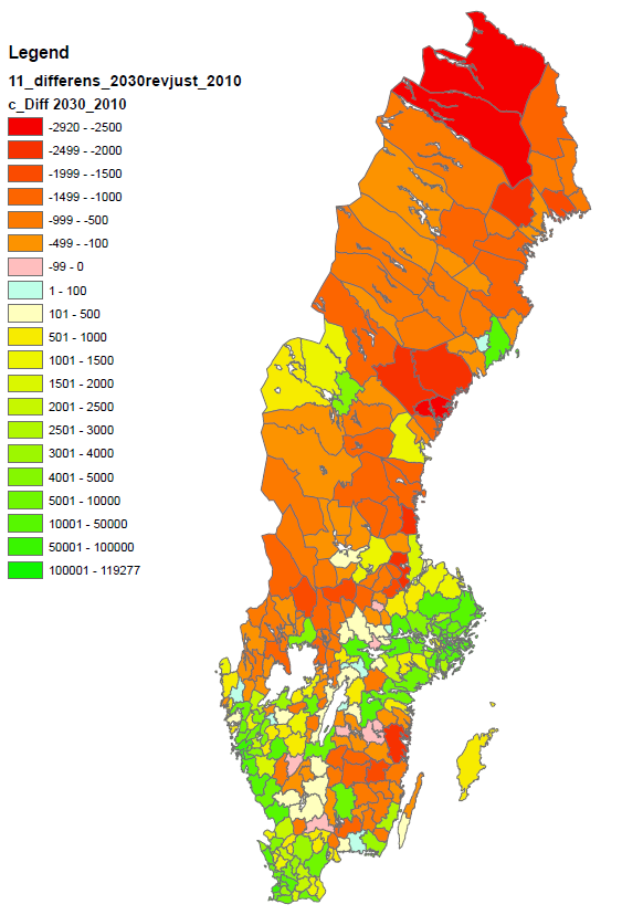 1,60 1,50 1,40 1,30 1,20 1,10 1,00 0,90 0,80 1990 2000 2010 2020 2030 Stockholm Uppsala Södermanland Östergötland Jönköping Kronoberg Kalmar Gotland Blekinge Skåne Halland V Götaland Värmland Örebro