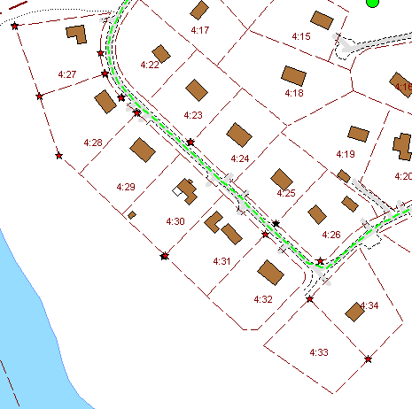 7.1 Kalltorps by I Kalltorps By fann vi totalt 14 av de 34 gränspunkterna vi valt att utföra mätningar på.