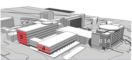 Fasad mot väst För beräkning av potentiell energiutbytet av solceller placerade på J-husets västra fasad har inga skuggande föremål tagits i beaktning.