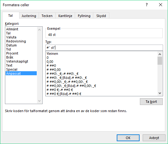 ANPASSA CELLENS FORMAT Innehållet i kalkylen kan kännas väldigt oklart då allt bara består av talformat då det egentligen handlar om antal och valutavärden.