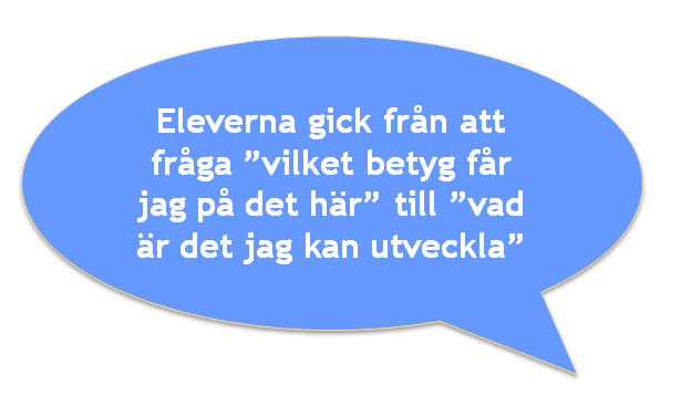 Formativ bedömning I en språk- och kunskapsutvecklande skola är formativ bedömning ett förhållningssätt och ytterligare ett verktyg att nå förståelse för språket för våra elever.