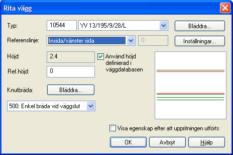 Välj Presentationsegenskaper Detaljerad - Avmarkera Skravur och Text. Kontrollerar att Underlagsritningen är aktiv.