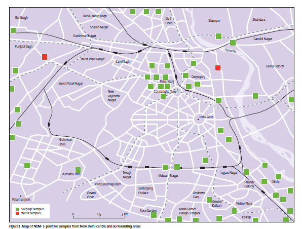 Avloppssystemet New Delhi Samhällssmitta, dricksvatten 51/171 av