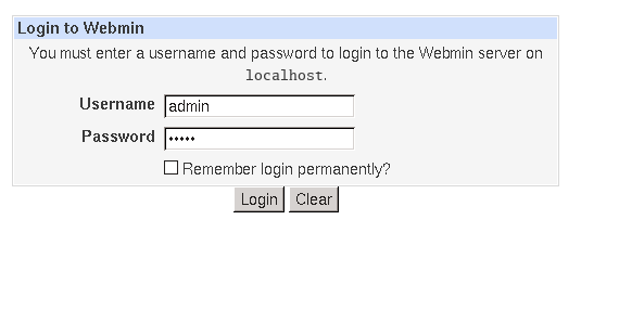 Administrera användare med Webmin forts.
