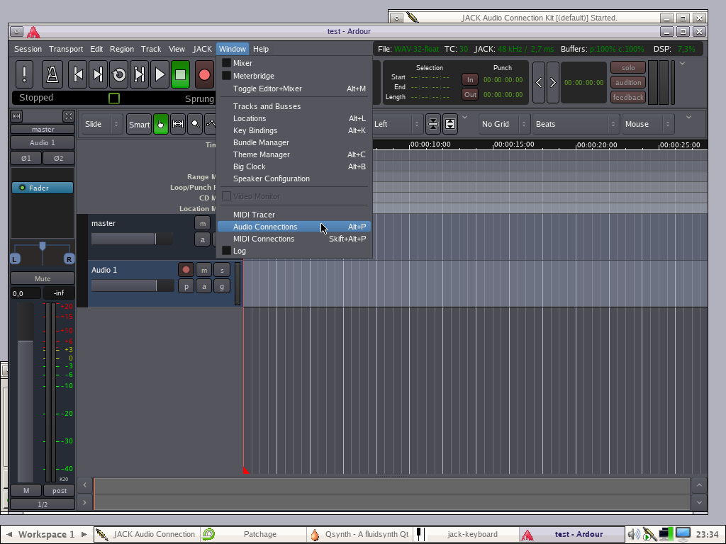 Musik och ljudproduktion Välj Audio Connections
