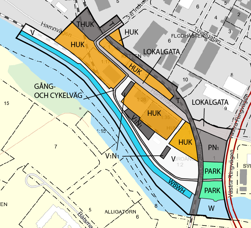 Planbeskrivning Gästhamnsområdet - Samrådshandling Antalet u-områden utökas för att skydda genomgående ledningar.