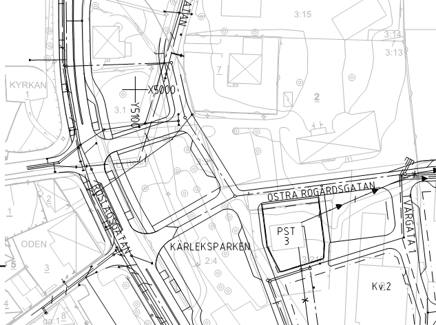 Sida 19 (26) Bef D225 kopplas på den nya D800 Dagvatten från Roslagsgatan leds in i planområdet via Östra Rögårdsg till dagvattendammen Bild 8.