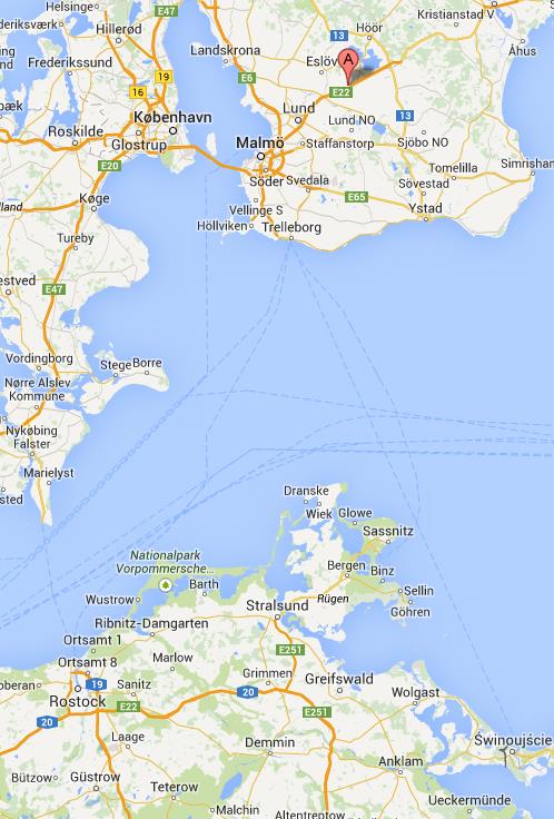 > Feasibility study Hurva > Studerat möjligheten att bygga en förbindelse mellan Hurva i Skåne till Güstrow eller Lubmin i norra Tyskland West Central East > Effekter man studerat är 700 MW upp till