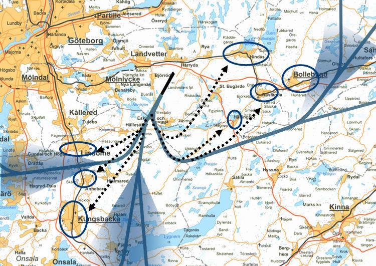 Färre flygningar kommer att överflyga eller passera ovanstående tätorter med ett villkor som tillåter avgående luftfartyg att lämna SID tidigare (Tabell 3 ovan). 7.2.5.1.