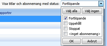 29. Ikon för Har utgivningsplan. Denna ikon läggs fram när ett bibliotek i er organisation lagt upp en utgivningsplan.