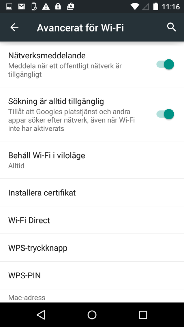 Det innebär också att telefonens MAC-adress kontinuerligt skickas ut.