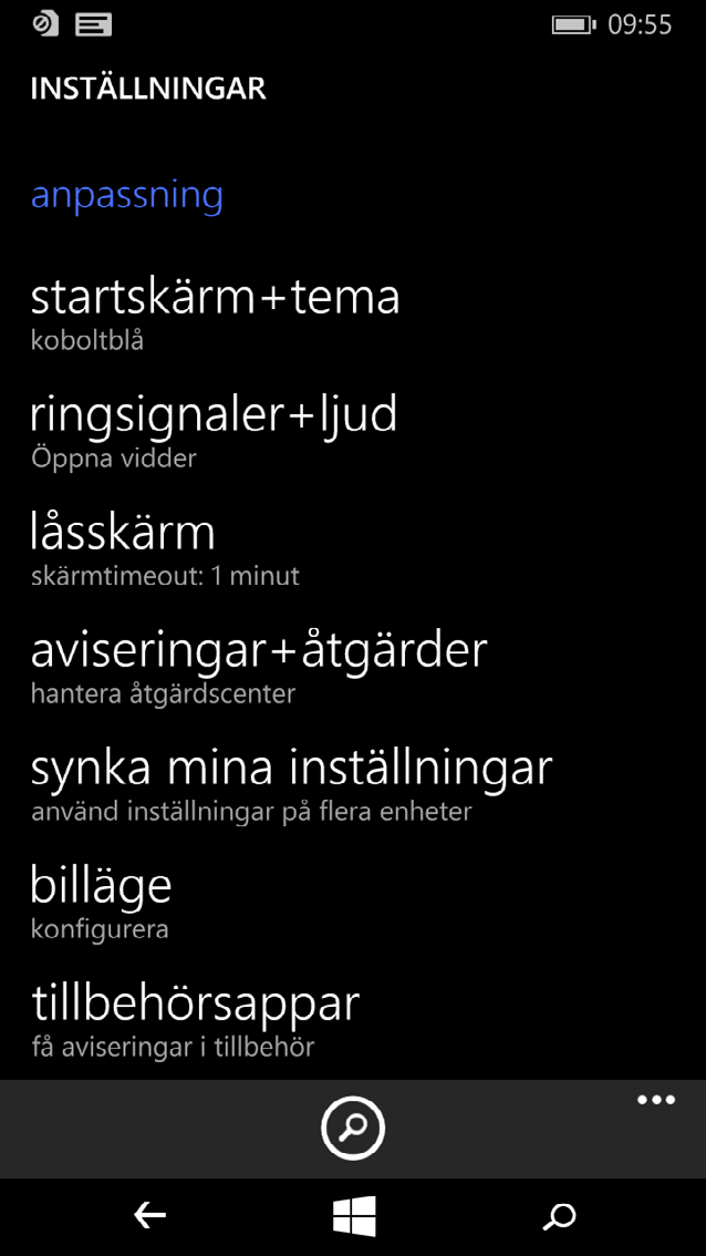 Inställningar för din telefon: Windows Phone Windows Phone 1 Samtliga inställningar för Windows Phone görs i appen Inställningar. Instruktionerna här gäller Windows Phone 8.1. 2 Lösenord Med ett lösenord krävs en sifferkod för att kunna låsa upp telefonen.